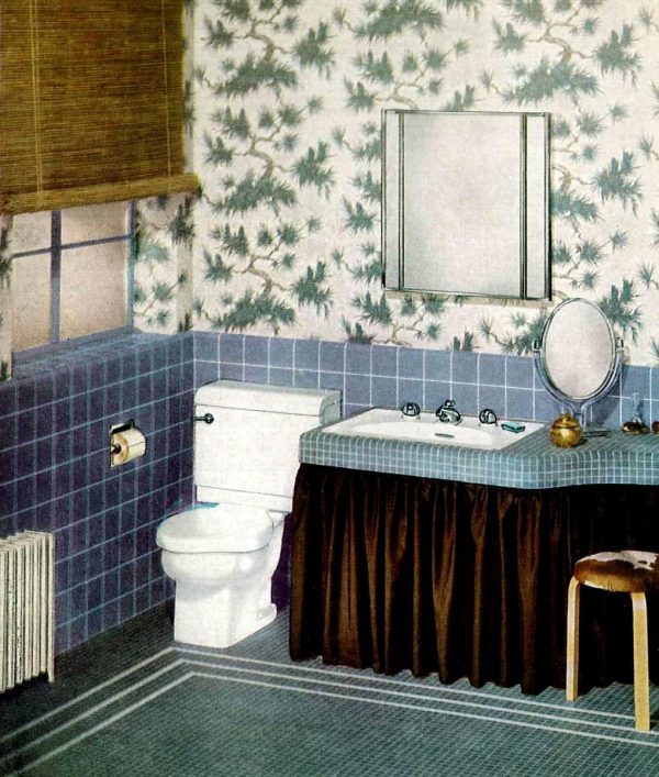 Colorful '40s bathrooms Retro restrooms in rainbow hues Click Americana