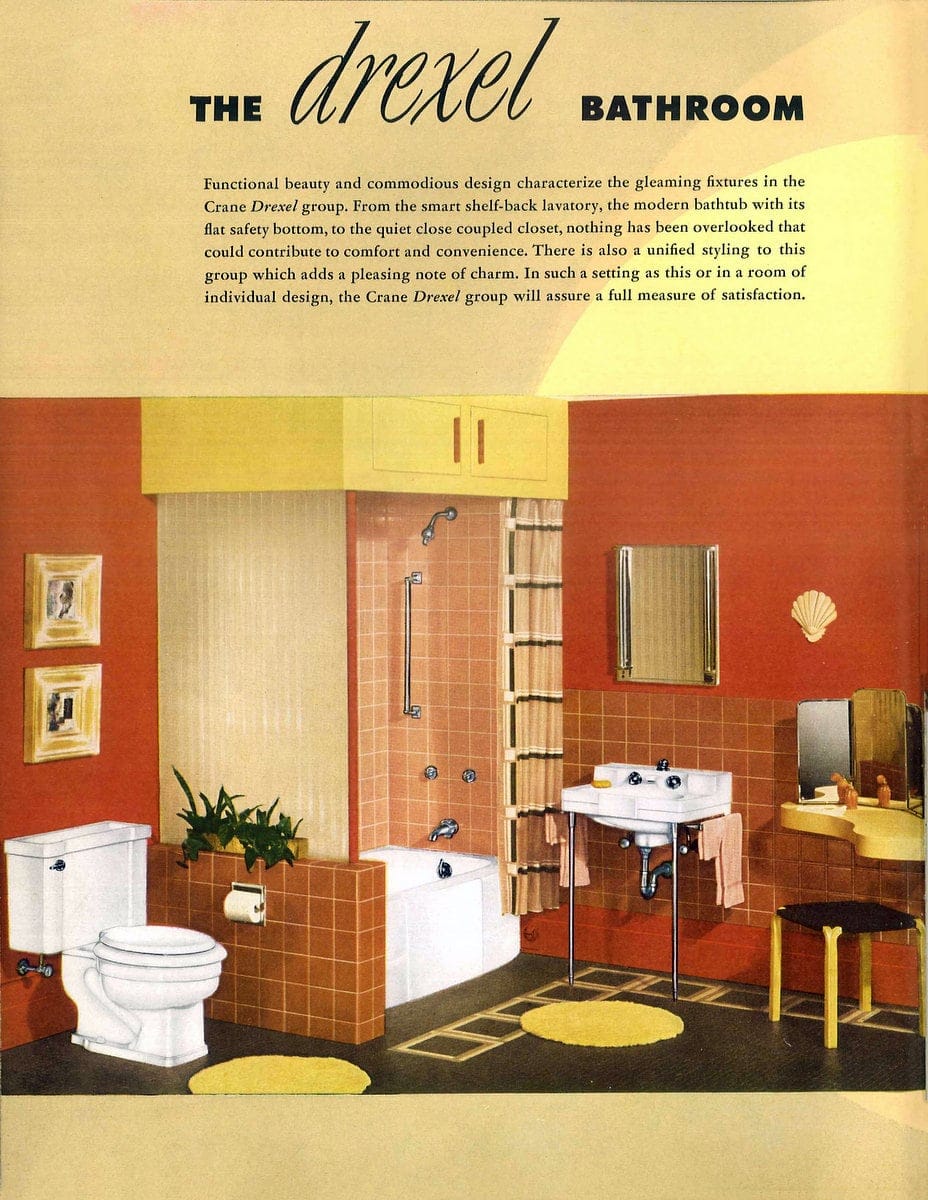 Retro bathroom decor from the 1940s (4)