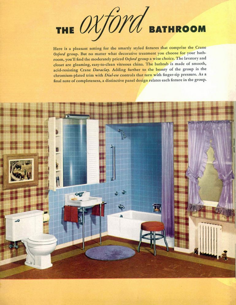 Colorful '40s bathrooms Retro restrooms in rainbow hues Click Americana