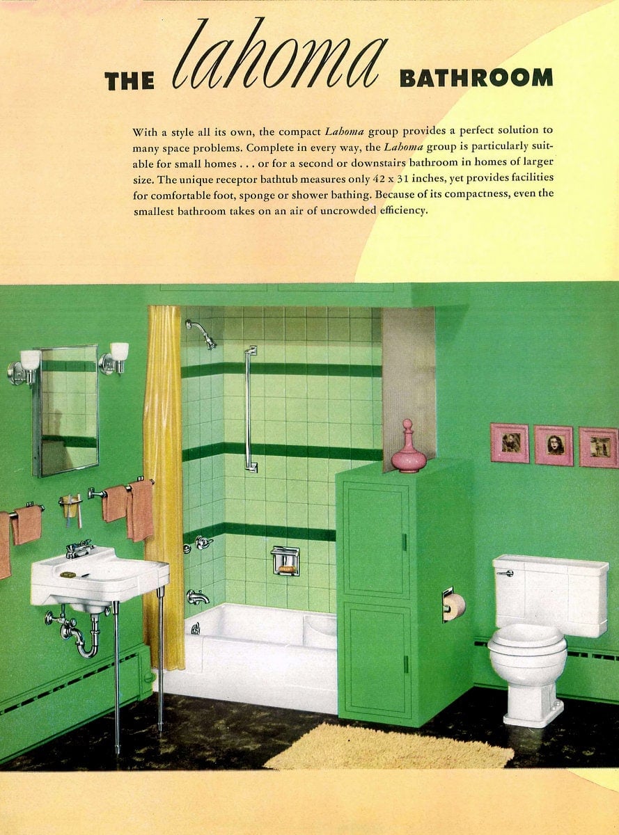 Retro bathroom decor from the 1940s (8)