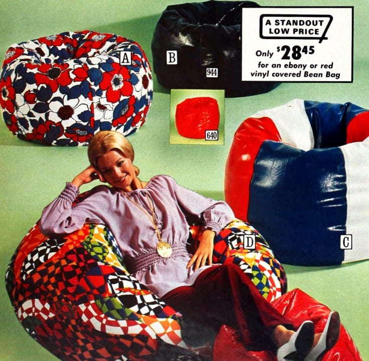 Vintage bean bags & bean bag chairs The retro 70s casual seating fad