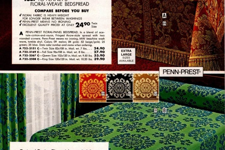 Retro floralweave bedspreads with textured jacquard designs Click