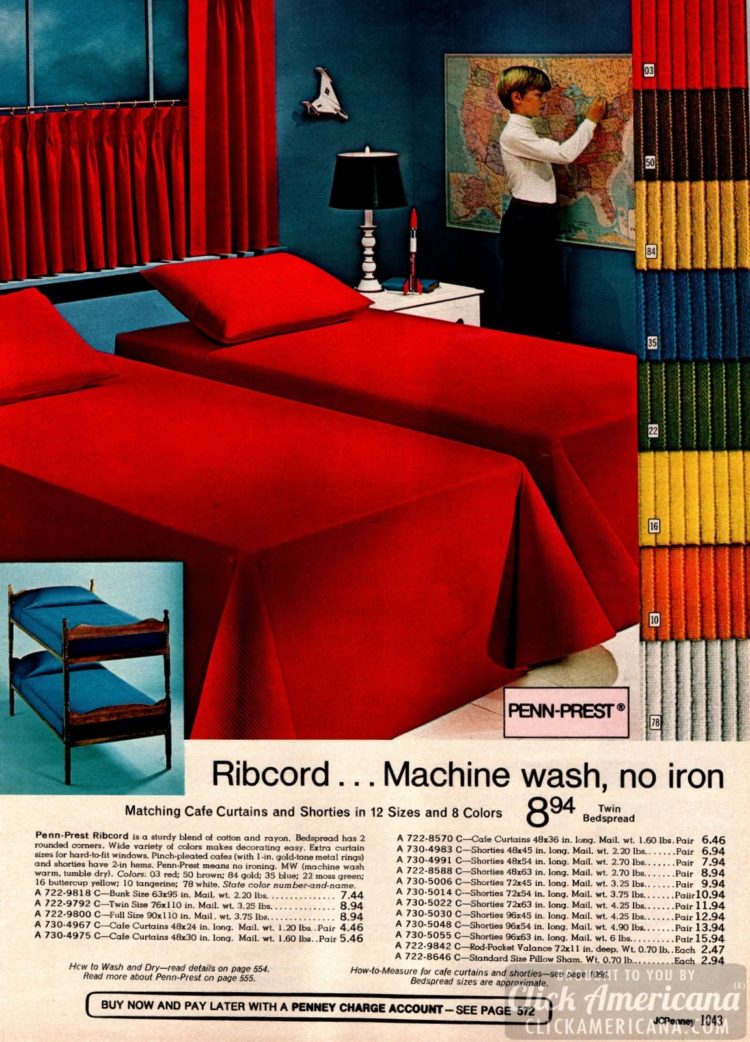 Vintage 1970s bedspreads Soft retro home decor you may remember