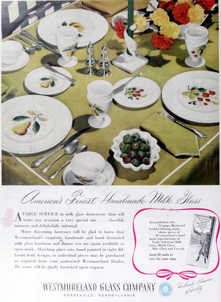 Westmoreland milk glass is trending again! Check out these