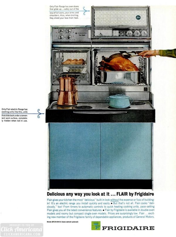 8 vintage sixties kitchens with Flair ranges Pullout electric stoves
