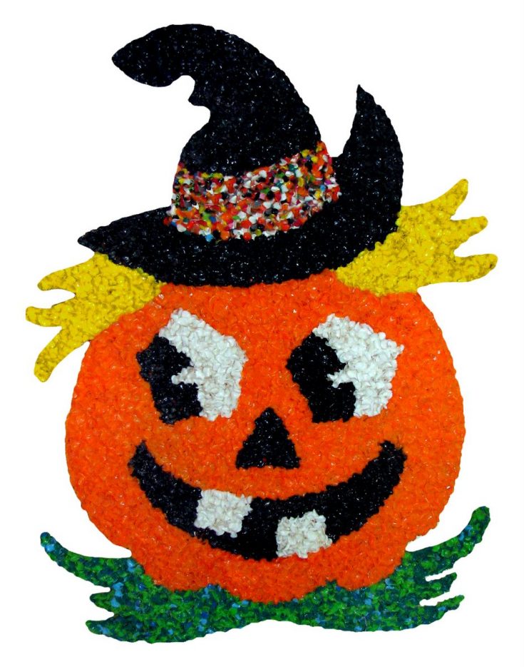 See the retro melted plastic popcorn Halloween decorations popular in
