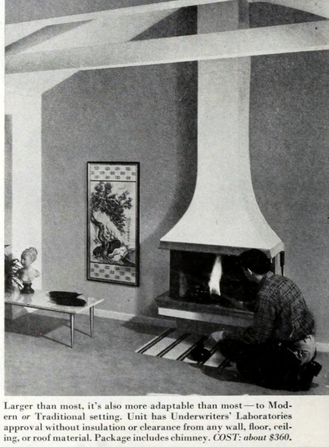Stylish retro prefab fireplaces brought modern comfort to mid-century homes 27 Retro metal fireplaces from the 1950s (2)