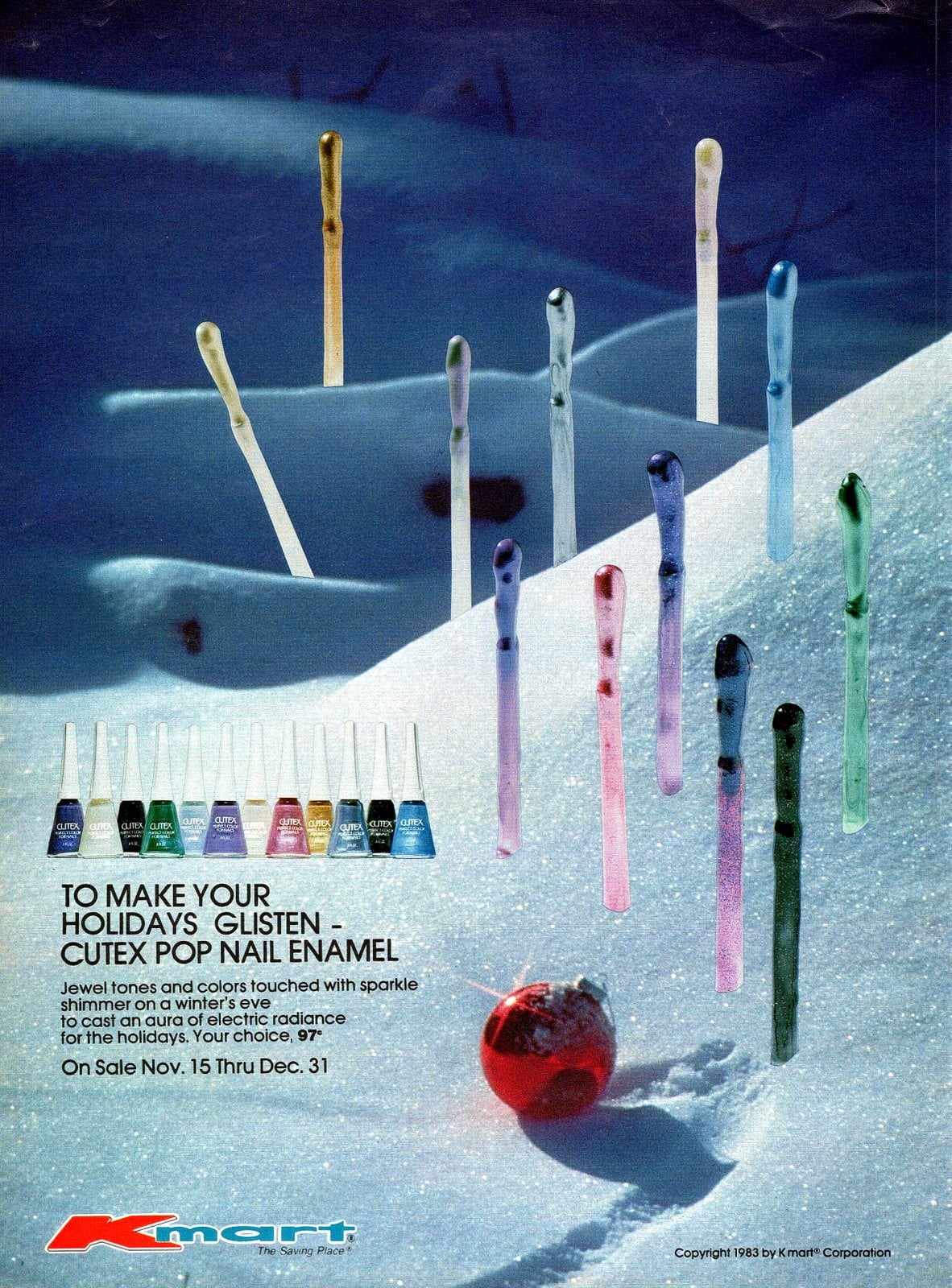 80s nail polish: See the popular colors & top brands of the eighties 19 Retro nail polish colors from Cutex at Kmart (1983) via ClickAmericana com