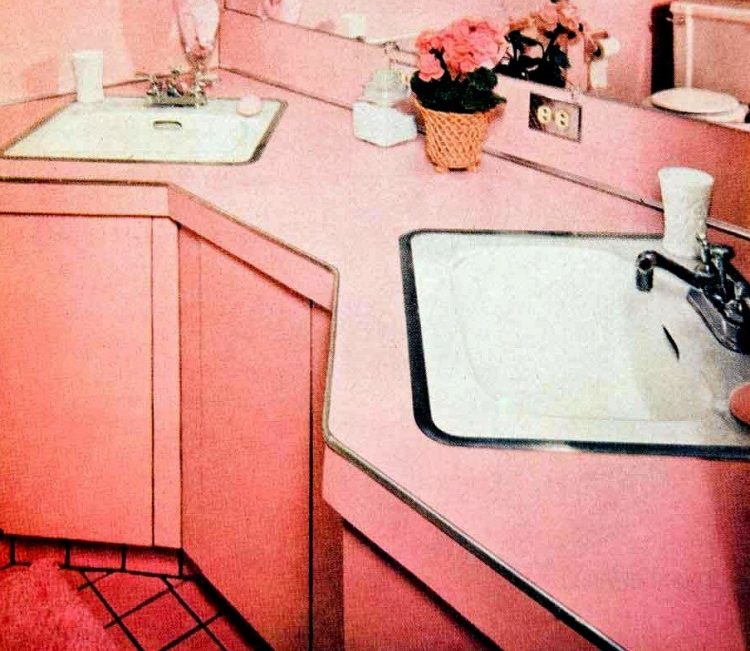 28 vintage pink bathrooms See some wild bubblegumera midcentury home