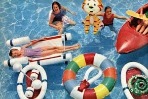 Retro pool toys Inflatable animals, rafts more vintage water fun from the 60s