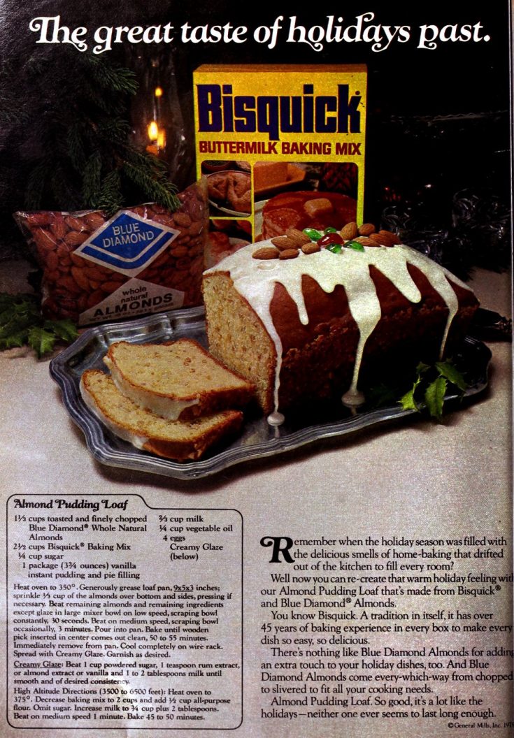 Almond pudding loaf A classic recipe from the 70s Click Americana