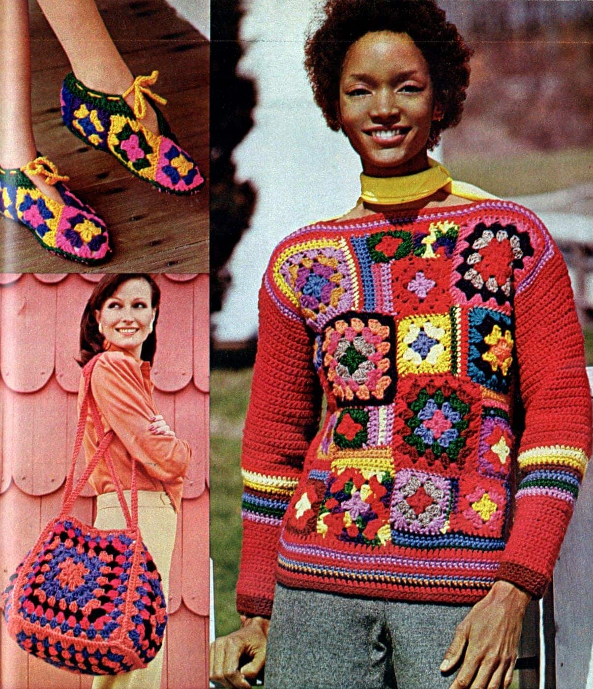 Retro-style Granny squares are easy to crochet 1974 (5)
