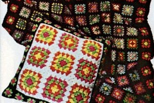 Retro-style granny squares are easy to crochet