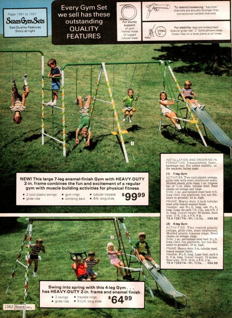 Check out these 36 vintage metal swing sets that offered backyard fun for kids Click Americana
