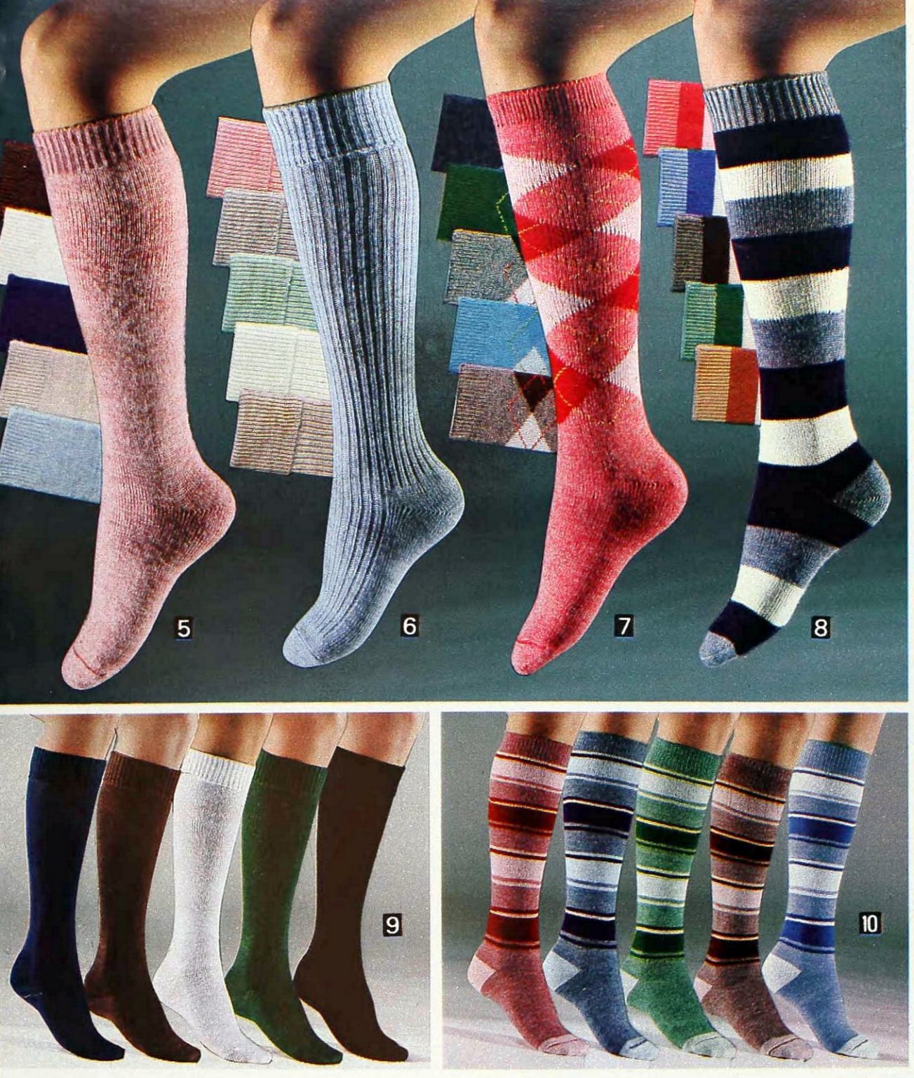 Retro 1980s socks, kneehighs & other sassy sock styles went beyond