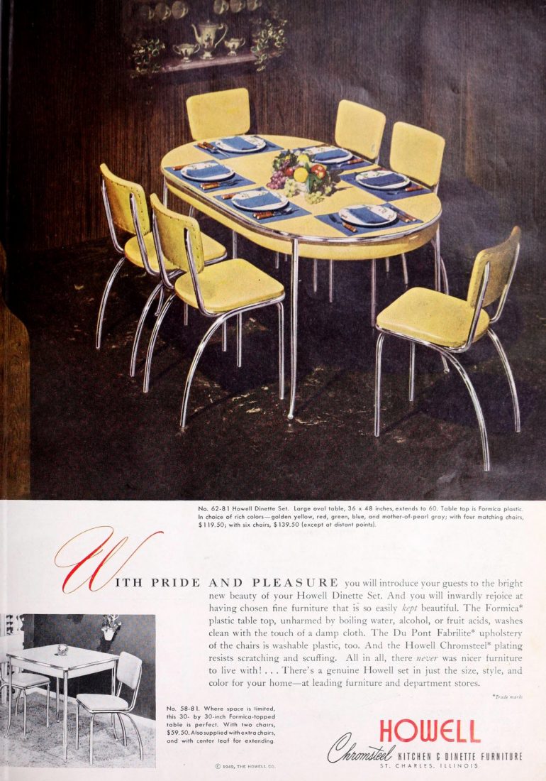 50 compact vintage dining room sets from the 40s & 50s with that ...