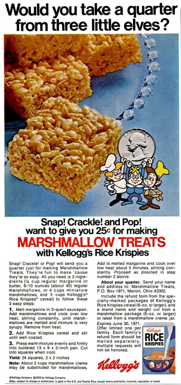 The original Rice Krispies treats recipe from 1940 & its delicious history Click Americana