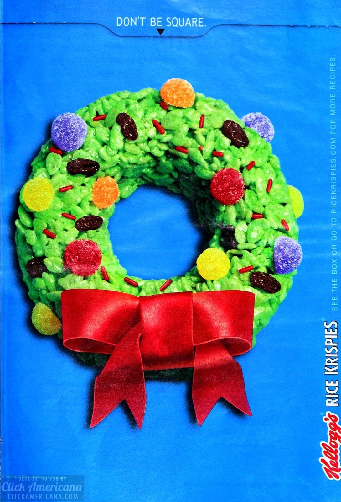 Have a sweet Christmas with these green Rice Krispies wreath treats