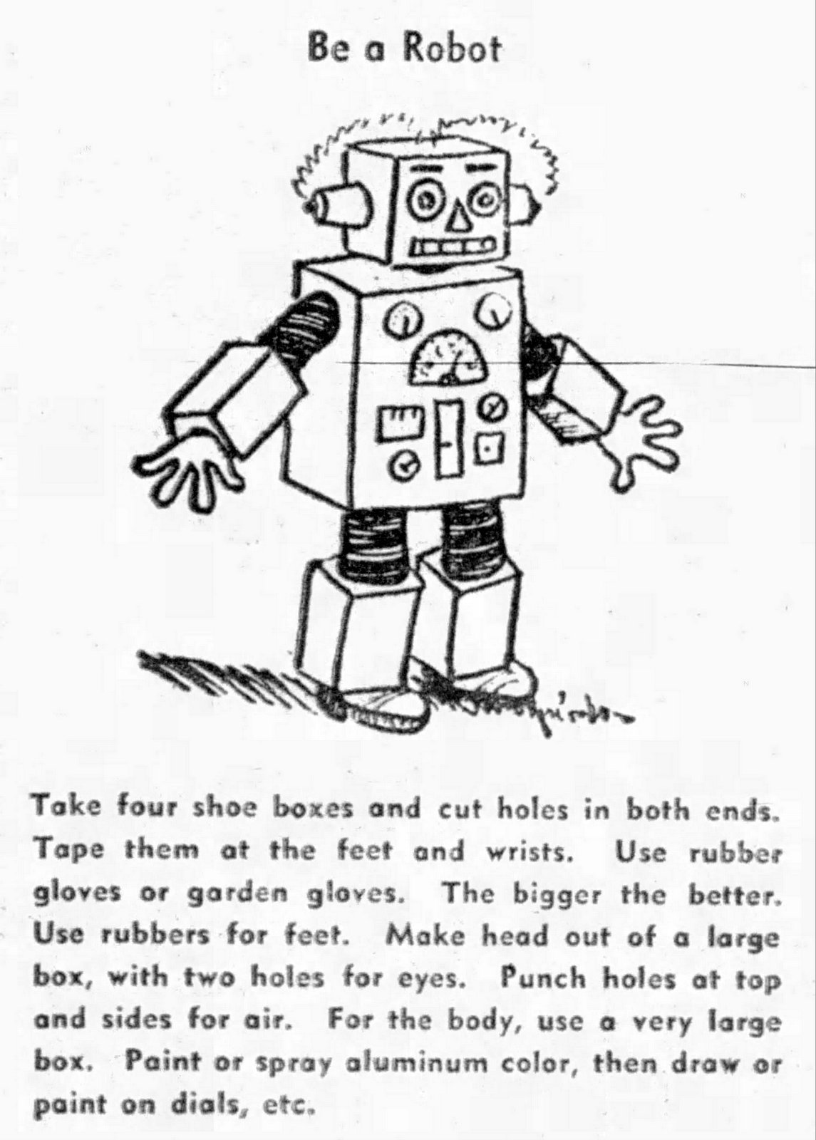 Robot vintage costume ideas (1950s) via ClickAmericana com