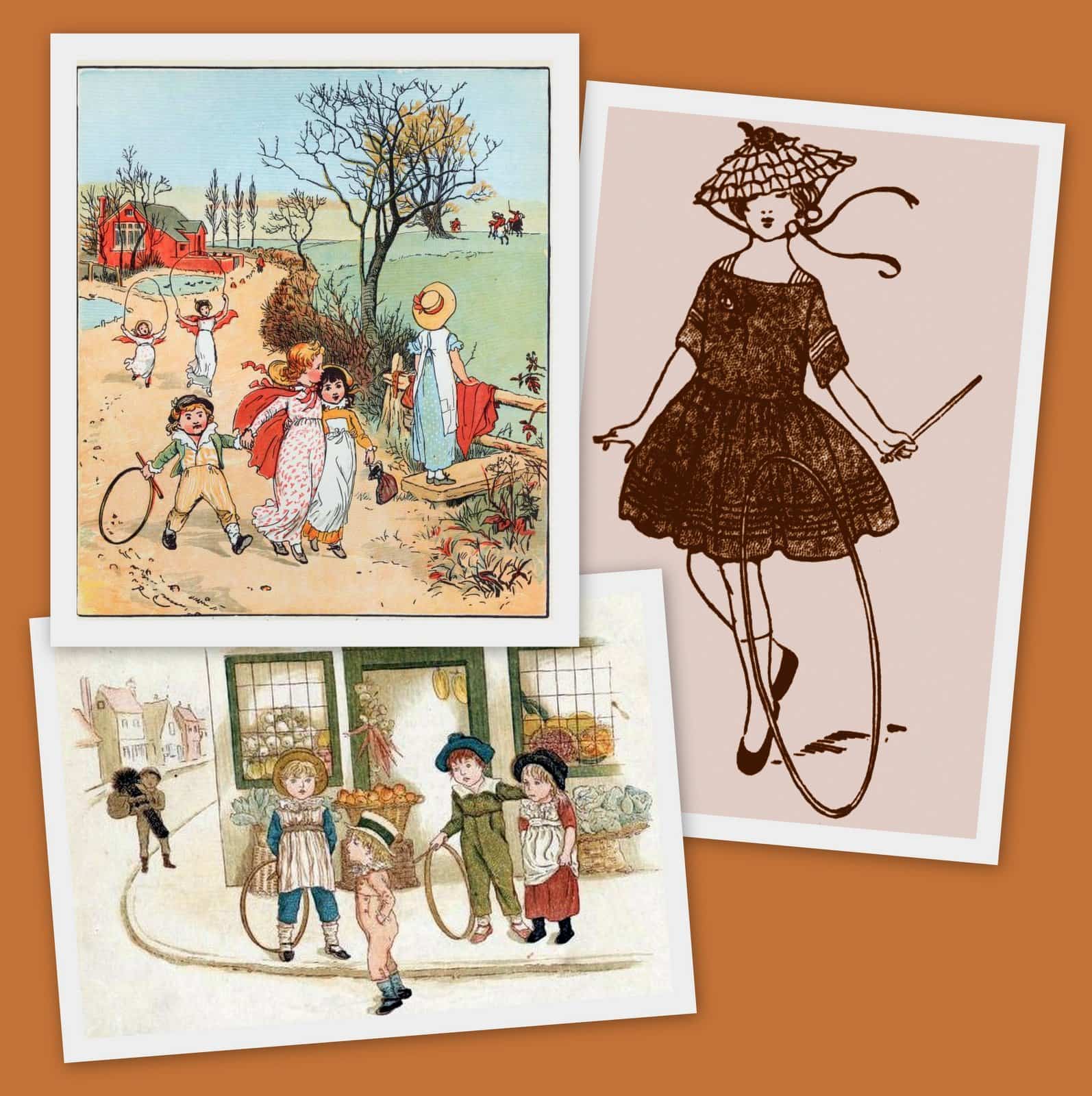 Rolling hoops - Antique toys