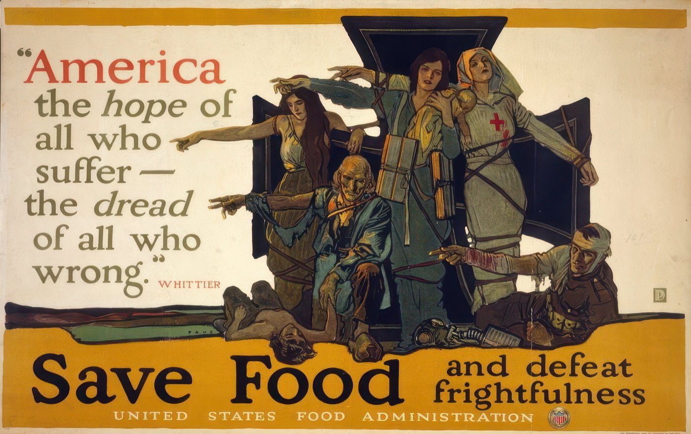 Save food and defeat frightfulness 1917 via Click Americana