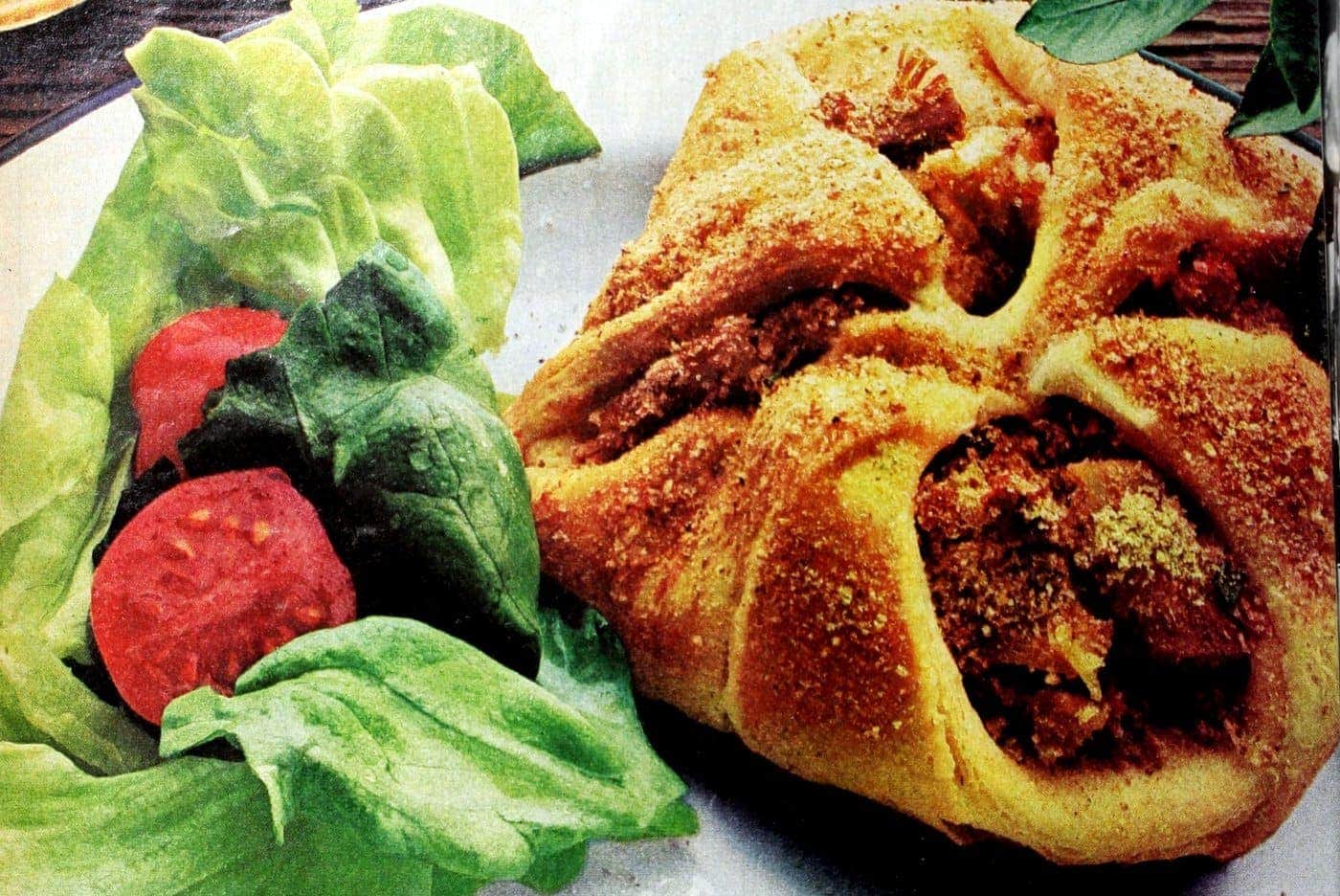 Try this easy prize-winning savory crescent chicken squares recipe from 1974 - Click Americana