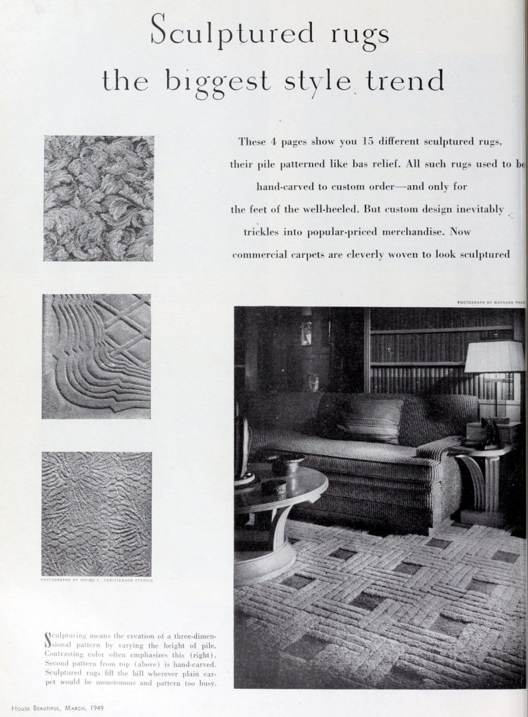 See 70 vintage sculptured & textured carpets that gave homes an old