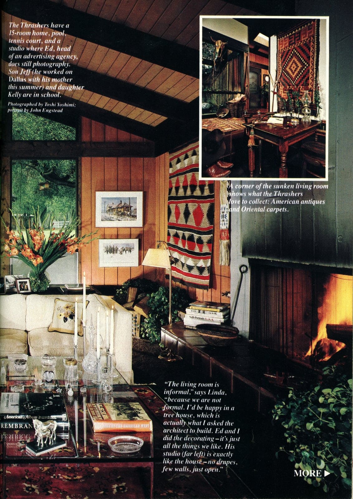 Linda Gray's house had 15 comfortable rooms, two horses & zero interest in looking formal (1982) 2 See inside the home of Dallas actress Linda Gray (1982)
