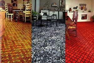 See some vintage kitchen carpeting from back when they thought it was a good idea