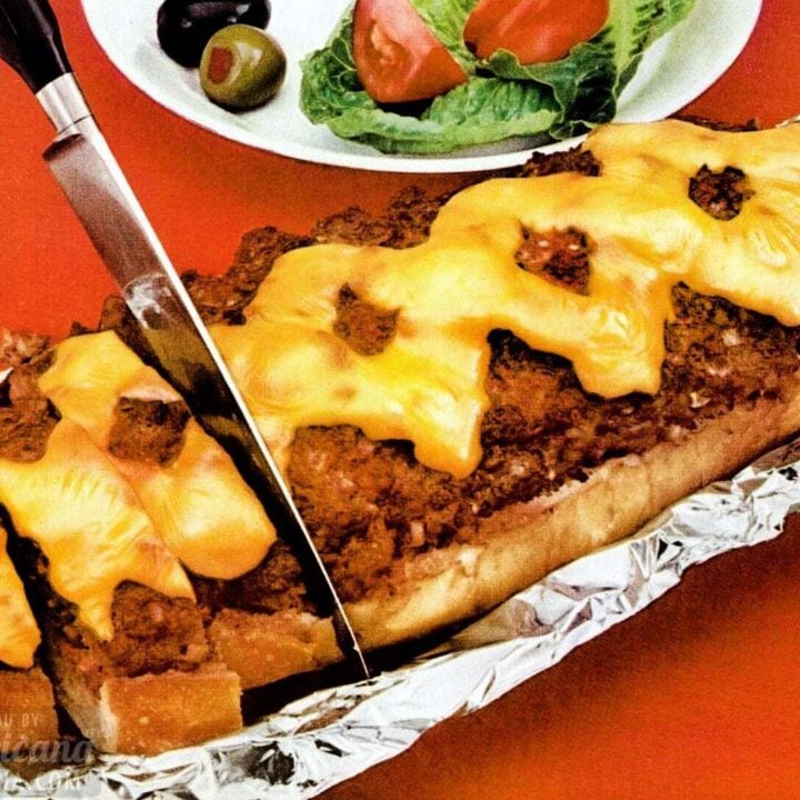 Sep 19, 1960 Meatloaf dinner on bread - food-001