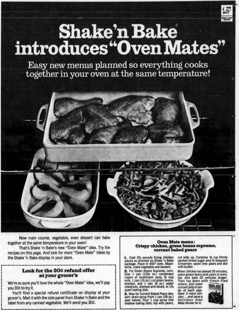 Remember these old Shake and Bake seasoned coating mixes that shook up