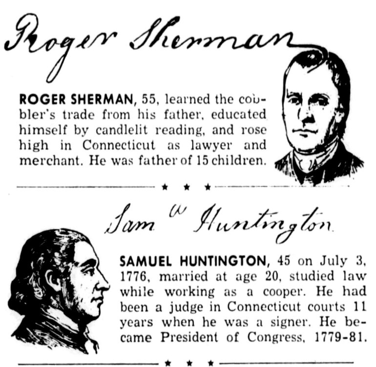 sherman signed declaration of independence