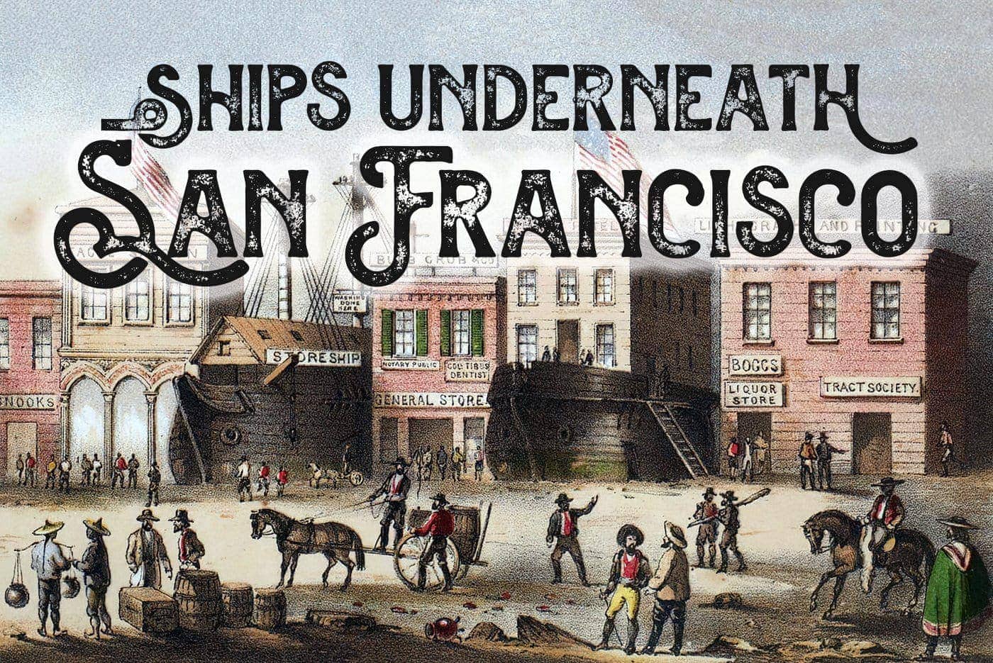 Ships underneath San Francisco