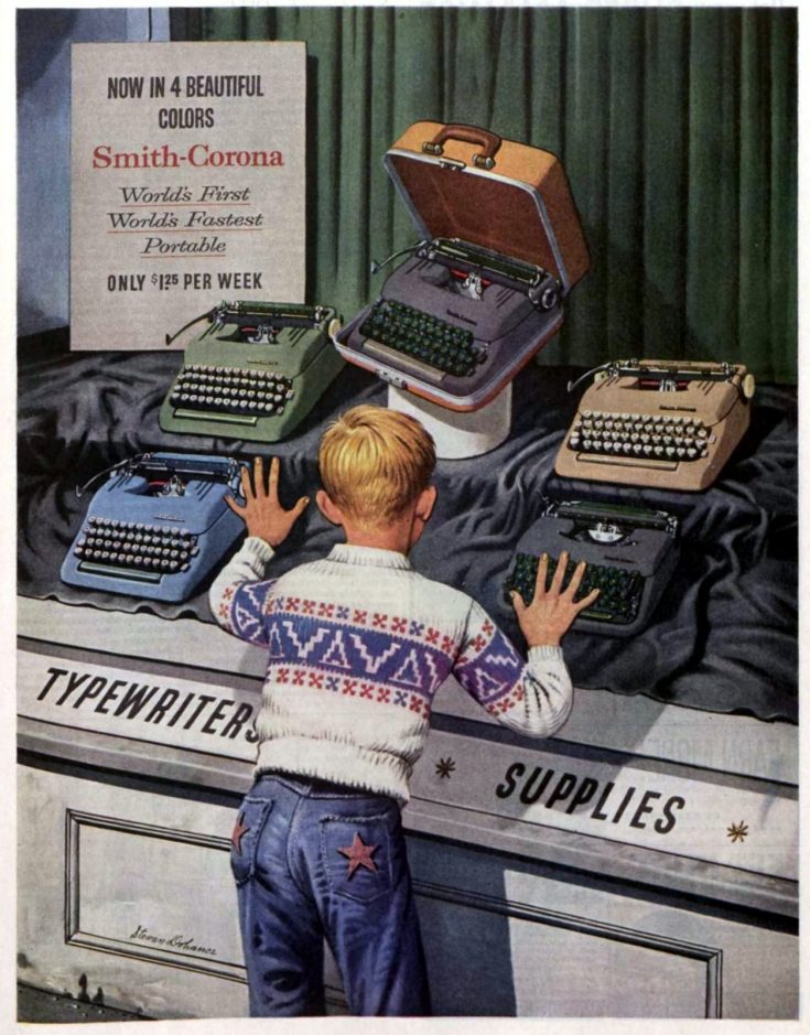 Vintage portable & manual typewriters from the 50s, 60s & 70s had the