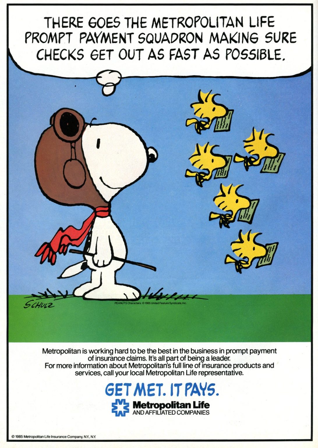 Remember how the Peanuts gang starred in these old Met Life ads