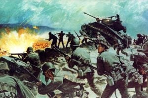 Soldiers engage in heavy fighting outside Seoul, South Korea, in March 1951