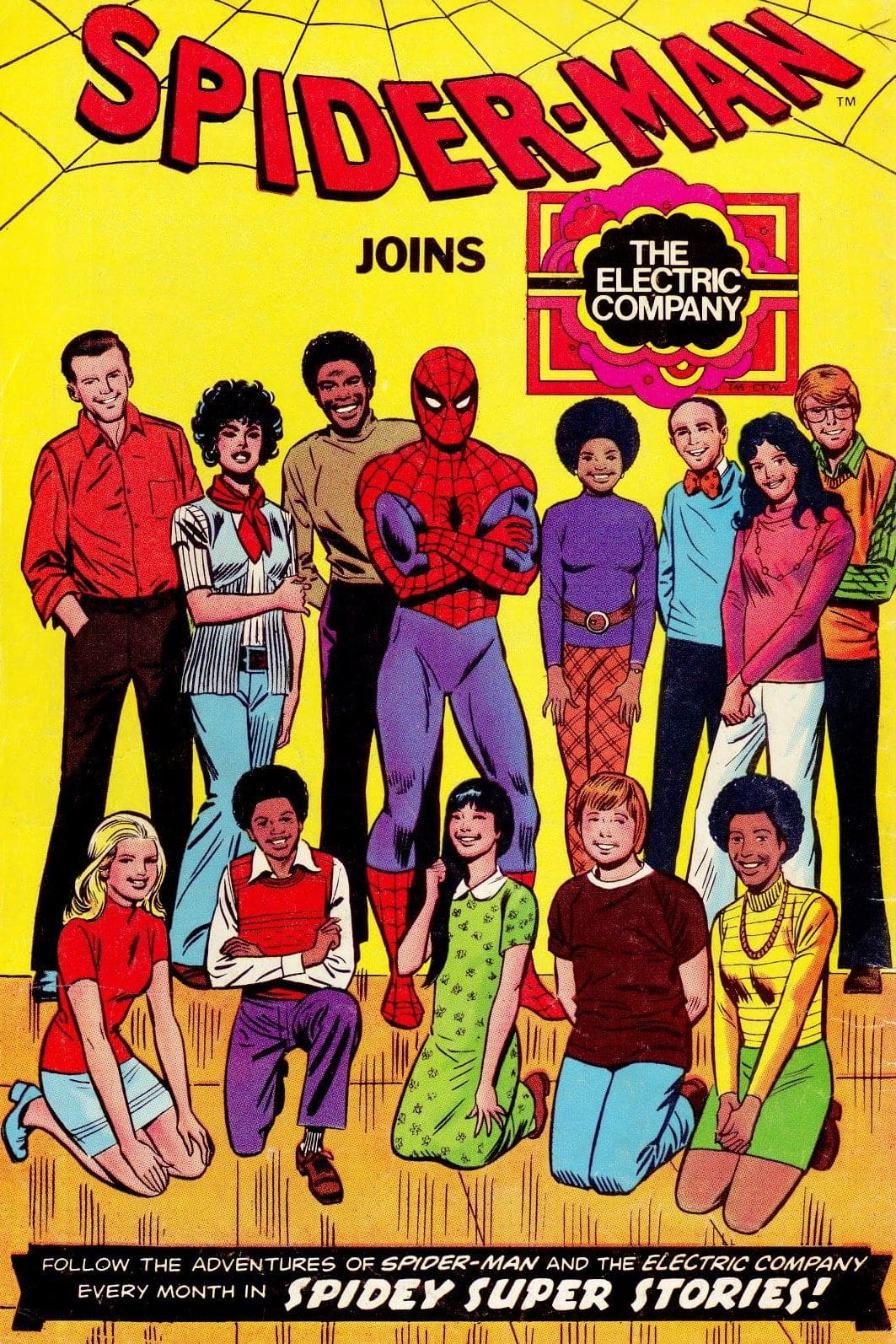 Spiderman meets The Electric Company vintage comic book