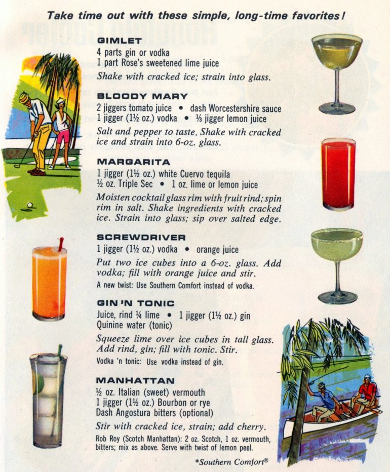 50+ vintage '60s drink recipes & how people would toast in the Madmen