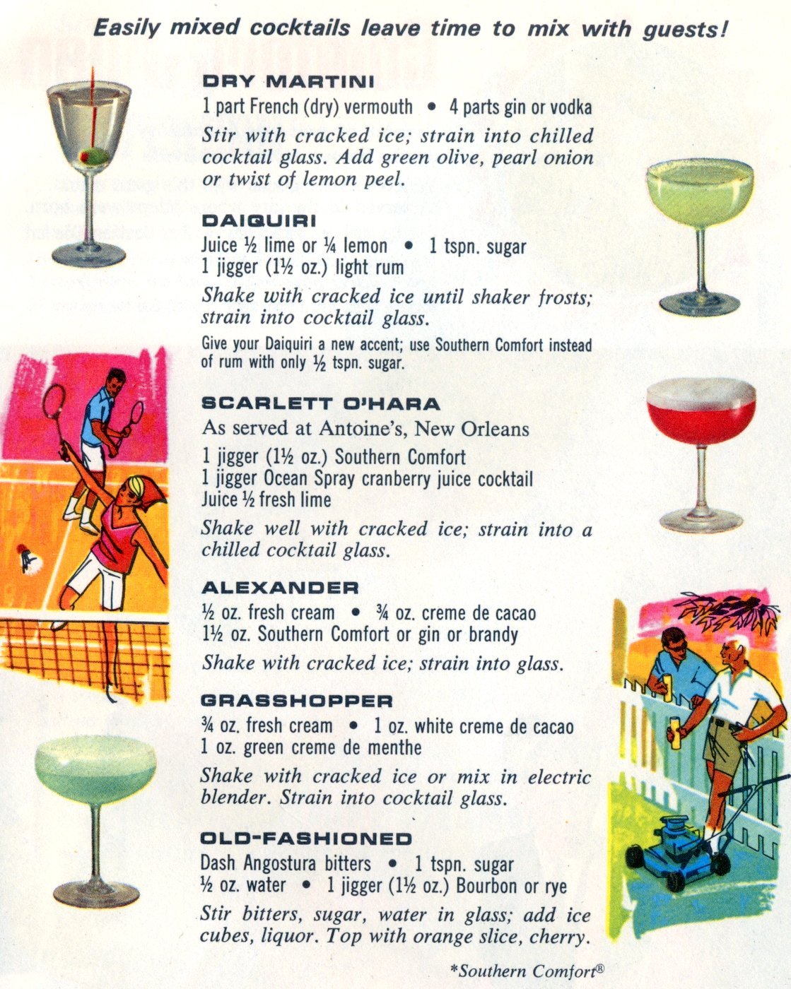 50+ vintage '60s drink recipes & how people would toast in the Madmen