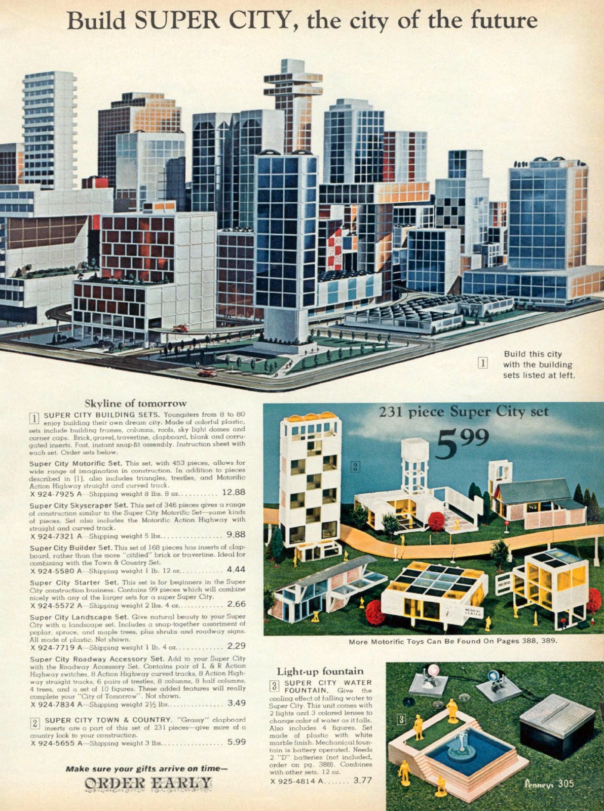 Super City building toys (1967) via ClickAmericana com
