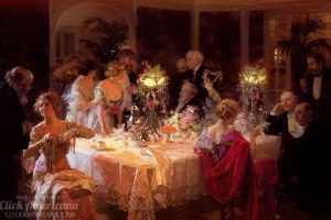 The End Of Dinner by Jules Alexandre Grun
