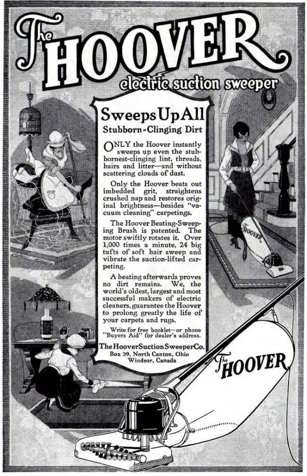 The first vintage vacuum cleaners & the history of the famous Hoover