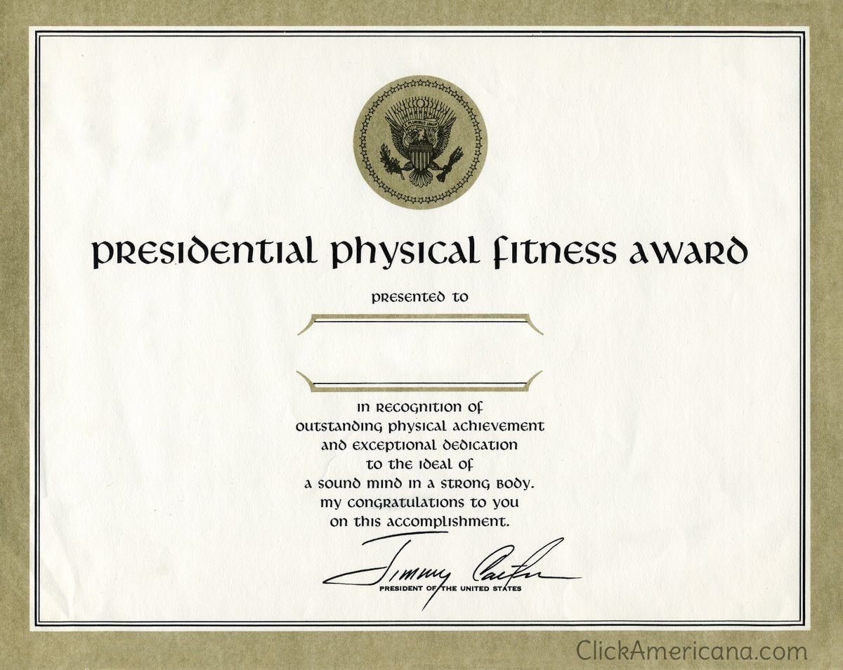 The Presidential Physical Fitness Award - Jimmy Carter