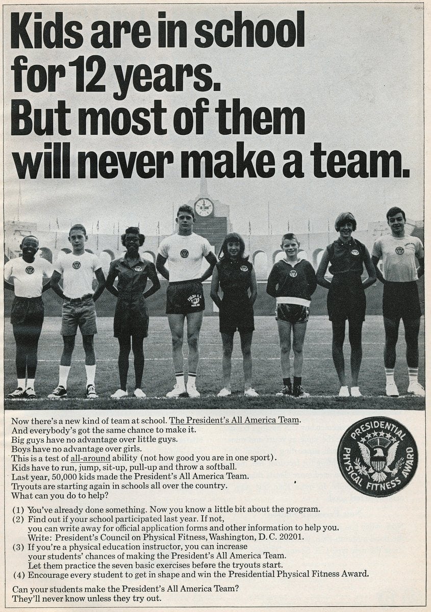 The Presidential Physical Fitness ad from 1968