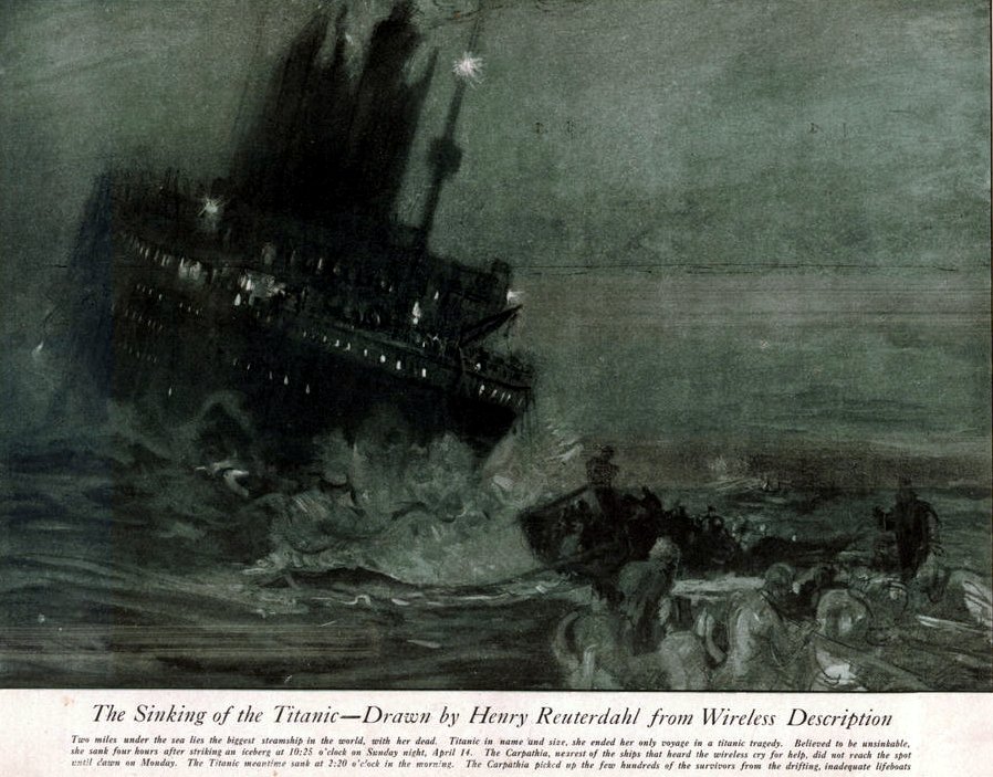The Sinking of the Titanic – Drawn by Henry Reuterdahl