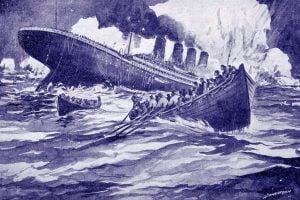 The Titanic sinks - 1912