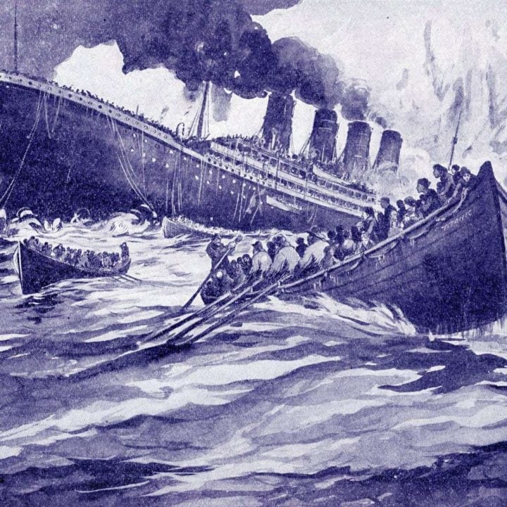 The Titanic sinks - 1912