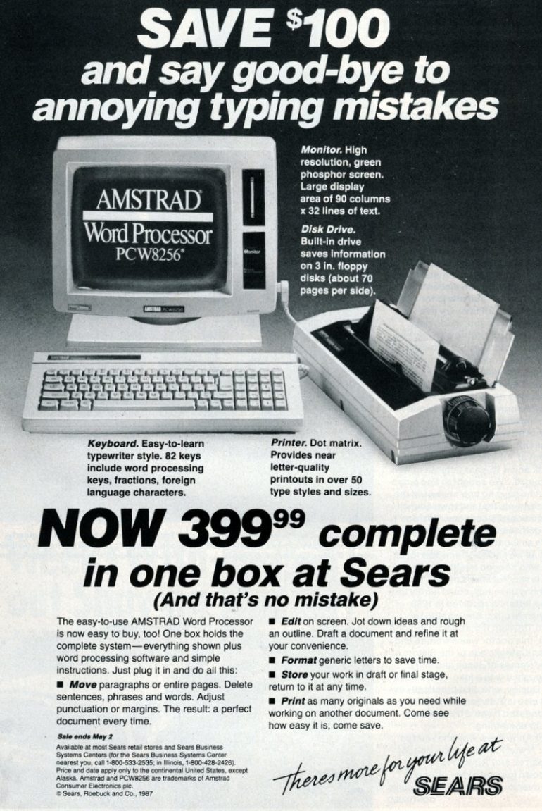 The easy-to-use Amstrad Word Processor (1987) - Click Americana