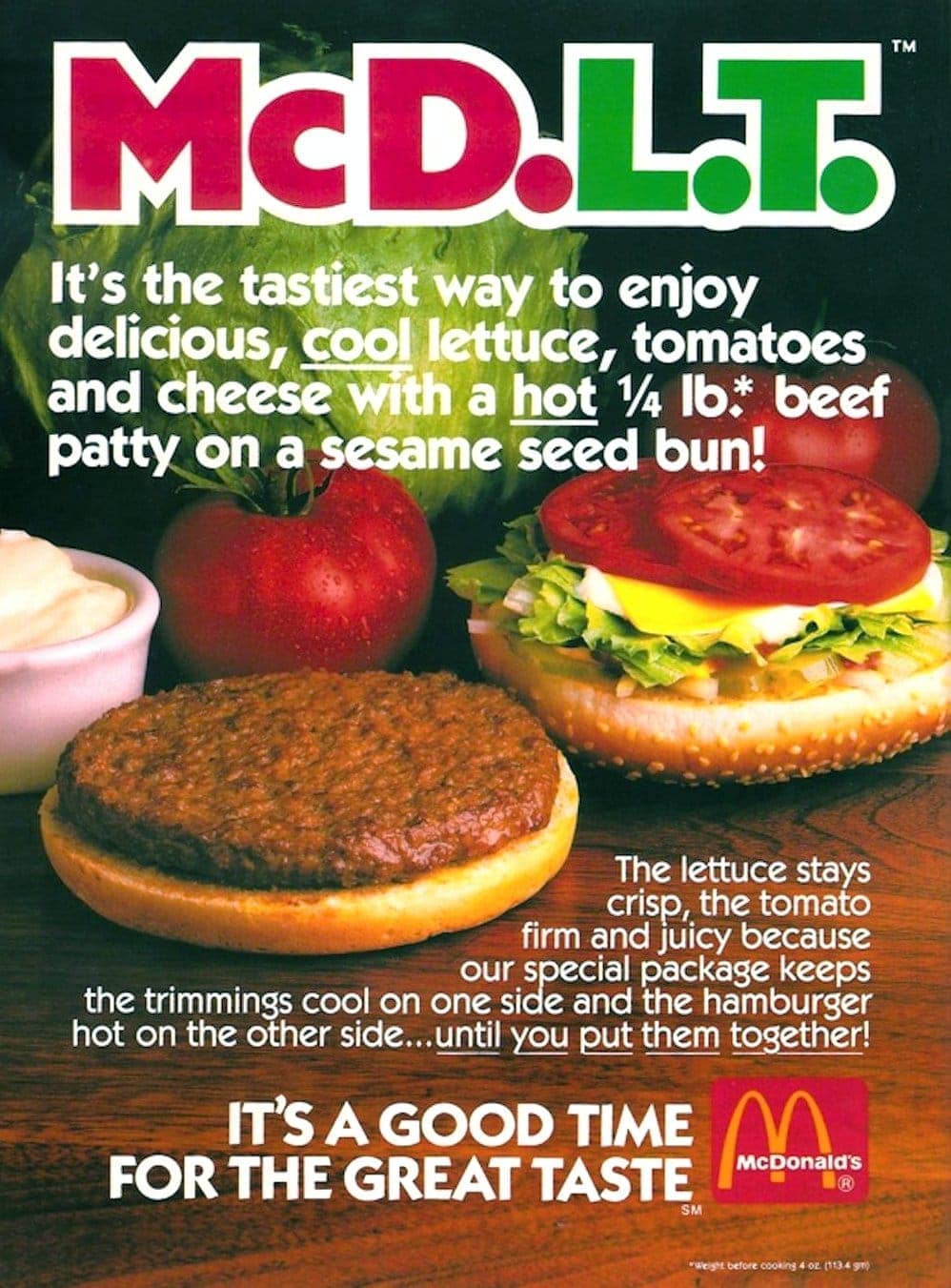 The long-lost McDLT burger from McDonald's