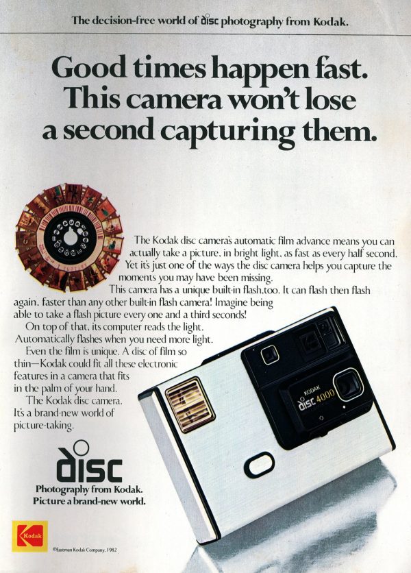 The Kodak Disc camera debuted in 1982, but couldn't live up to its